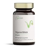 Neurolab Vital VeganerGlück, 60 vegane Kapseln, Vegane Vitamine und Mineralstoffe Calcium, Zink, Eisen, Riboflavin, Vitamin B12, Jod, Selen und Vitamin D