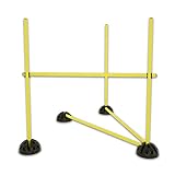 Froadp Agility Sprungstangen Hürden Set für Fußball Höhenverstellbar Sports Steckhürdenset Mehrzweck Speed Koordinationshürden Set Fußball Trainingsset Hürdensatz für Sprungkraft Beweglichkeit (Gelb)