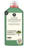 Palmendünger flüssig 1 Liter - Spezialdünger & 100% Tierfreundlich - Palmen Dünger mit schnell & langzeit Wirkung - Palmendünger Hanfpalme und andere Arten - Dünger für Palmen im Haus & Garten