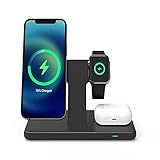 Kabelloses Ladegerät, 15 W Fast Wireless Charger Stand 3 in 1 QI-Schnellladestation, kompatibel für Apple Watch, kompatibel für AirPod, kompatibel für iPhone