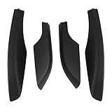 Pmandgk 4PCS Schwarz ABS Autodach GepäCkträGer Schienenendabdeckung Shell Protector Fit für Fortuner 2004-2014