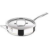 MasterPRO - Kupferkern 5-lagig 3 Quart Sautépfanne mit Edelstahldeckel – Edelstahl, Aluminium, langlebiges Kochgeschirr, kompatibel mit allen Herdarten einschließlich Induktion – spülmaschinenfest