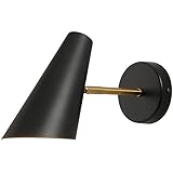 Moderne Wandleuchte mit Sockel,Schwarze Persönlichkeit Wandleuchte Fashion Wall Sconce Iron Art Nachttischlampe 350°Verstellbare Wandstrahler für Wohnzimmer Esszimmer Schlafzimmer