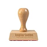 Holzstempel mit Wunschtext, 60 x 40 mm, für Adressen, Logos oder Motive – Bürostempel, Adressstempel, Firmenstempel - individualisierbar