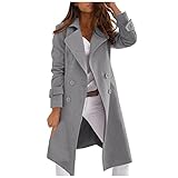 Fulidngzg Damen Coated Jeans Oberbekleidung Blazermantel Blazer Frauenmantel Übergangsmantel Jacke Windbreaker Windjacke Winterjacke Mantel Trenchcoat Wollmantel Damen Blazer Beige Kariert