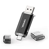 USB-Stick 128GB, TOPESEL USB-Flash-Laufwerke USB 3.0 USB C Typ C Speicherstick OTG Dual Flash Drive 2-in-1 Memory Stick für Tablet, PC, Android Handy(Samsung, Huawei, Honor, Xiaomi) Schwarz