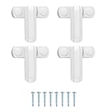 4 Stück Fenstersicherung, Window Security Sash Jammer Locks, Kindersicherung Fenster Begrenzungs Sicherheitsschlösser für UPVC, PVC, Türen, Fenster, Sicherheit zu Hause - Weiß