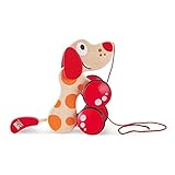 Hape E0347 - Nachziehhund Pepe, Nachziehspielzeug, aus Holz, ab 12 Monate