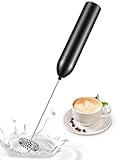 Mohard Milchaufschäumer Elektrisch, Aluminiumlegierung Mini Handheld Manuelle Milchschäumer Stab, Hochleistungsmotor mit 12000 U/MIN, Batteriebetriebene Milk Frother für Kaffee/Latte/Cappuccino/Sahne