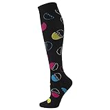 qwea Strümpfe Menschen Außenbein Schutz Sport elastische Druckstrümpfe und Socken Schuhe Strümpfe (Black, L)