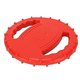 MXGZ Hundetrainings-Frisbee Stressabbau Flexibles Leichtes Hundefrisbee Quietschendes TPR-Spielzeug FüR Draußen (Rot)