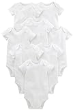 Simple Joys by Carter's Unisex Baby Kurzärmeliger Body, 8er-Pack, Weiß, 0-3 Monate