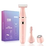 Damenrasierer Elektrisch, Intimrasierer für frauen Bikini Trimmer, IPX7-wasserdichter Nass und Trocken, Bikini/Gesicht/Arme/Beine, USB Wiederaufladbar EESKA