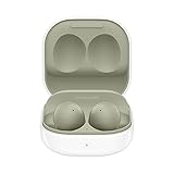 Samsung Galaxy Buds2, Kabellose Kopfhörer, Wireless Earbuds, Geräuschunterdrückung (ANC), ausdauernder Akku, 3 Mikrofone, inkl. Araree Nukin Clear Cover, Olive (Deutsche Version)