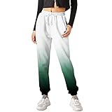 Damen Jogginghose Sweatpants Stoffhosen Slim Fit Yogahosen Freizeithosen Baggy Pumphose Pluderhose Elastischer Bund Modisch Hosen Festliche Hosen mit Taschen Elegant Langehose für Outdoor-Sport