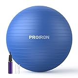 PROIRON Gymnastikball Sitzball Pezziball 55cm Blau mit Ballpumpe