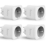 WLAN Steckdose, Alexa Smart Steckdose 4er Pack, Alexa ZubehöR Lichtschalter Smart Home, Avatar Controls Google Home WiFi Plug Mit Schalter 16A 3680W Sprachsteuerung App-Fernbedienung Timer 2.4Ghz