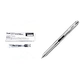 Pentel LRN5-A Nachfüllmine für EnerGel-Stifte 0,50 mm, 12 Stück, schwarz & Energel Pure BLN75TL-AX Gel-Tintenroller, Schwarz, 0.5 mm Strichstärke, Nadelspitze, Druckmechanik, 1 Stück (1er Pack)