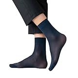 LUMoony 5 Paar Herren ultradünne Kleidersocken Dünne leichte atmungsaktive Sommer-Baumwoll-Kleid-Socken Herren-Seide-Schiere-Socken ultradünne Weiche Strümpfe Arbeit Business-Socken