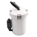 NICREW Aquarium Außenfilter, Einstellbarer Durchfluss Aquarium Filter mit Filtermaterial, 200 L/h