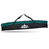 Rawstyle Skitasche Erwachsene Skisack für Ski Skistöcke 160cm oder 180cm wasserdicht Ski Bag Ski Cover Wintersport Skiaufbewahrung Modell 2 (schwarz-türkis (160cm))