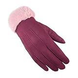 Generic Develvet Winterhandschuhe für Herren, Damen, Upgrade, Touchscreens, rutschfestes Silikon, elastische Bündchen, warmes, weiches Strickfutter. Zauberstab Prinzessin (Hot Pink, One Size)