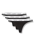 Calvin Klein Damen Thong 3pk Tanga, Schwarz (Black 001), M (3er Pack)