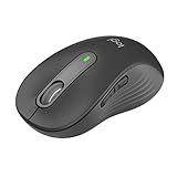 Logitech Signature M650 L Kabellose Maus - für große Hände, Leise Klicks, Anpassbare Seitentasten, Bluetooth, Kompatibilität mit mehreren Geräten - Grau