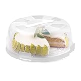 Snips | Kuchenhalter Delice | Dekorierte Innenplatte | Kuchen-Transportbox rund mit 4 Sicherheitsverschlüssen | Kuchenbox Durchmesser 28 cm x Höhe 9 cm | Hergestellt in Italien | BPA- und phthalatfrei