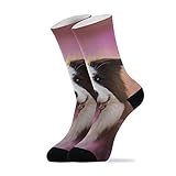 YOUJUNER Socken für Herren und Damen, mit Collie-Motiv, hohe Knöchelsocken, lange Socken, 1 Paar, mehrfarbig, M