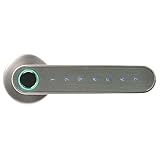 FELGNER Smart Handle H03 | moderner elektronischer Türgriff - digitale Drücker-Garnitur Türklinke Türbeschlag | Bedienung via Smartphone/Handy Bluetooth, Pin Code, Fingerabdruck-Sensor | Silbern