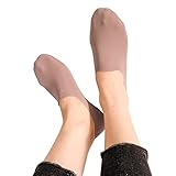 qwea Rutschfeste, unsichtbare, versteckte Socke für Damen, atmungsaktive Socken mit kühlem Komfort Hausschuhe 27 Junge (Purple, One Size)