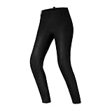 SHIMA NOX 2.0 MotorradJeggins Damen - Atmungsaktive, Elastische, Slim Fit Biker Jeggins Damen mit DuraQL Schicht, Slim Fit, CE Knie und Hüft Protektoren (Schwarz Wax, XXL)