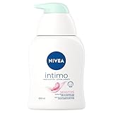 NIVEA Intimo Waschlotion Sensitive (250 ml), Intim Waschgel mit Milchsäure, Kamillenextrakt und Panthenol, Intim Waschlotion für sensible Haut