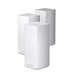 Linksys Velop MX12600 Tri-Band Mesh-WiFi 6-System (AX4200) WLAN-Router, Repeater, Extender mit bis zu 830 m² Funkabdeckung, 3,5-mal schneller, für mehr als 120 Geräte – 3er-Pack, Weiß