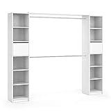 Vicco Kleiderschrank Guest Weiß Dielenschrank Flurgarderobe - Offen begehbar Kleiderständer Garderobe Diele Flur Nische Garderobenständer (Set XL)