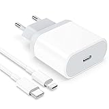 Anigaduo 25W USB C Ladegerät and 2M Ladekabel Kabel für iPhone 14/14 Plus/14 Pro/14 Pro Max/13 12 11 SE, USBC Netzteil Stecker Power Adapter Schnellladegerät Ladestecker Netzstecker Schnellladekabel