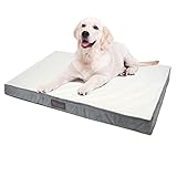 DZ Aimier orthopädisches Hundekissen große Hunde - waschbares Hundebett mit Memoryschaum (91x69x7,6cm, Light Grey)