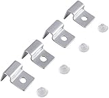 FOUTP 4 Stücke Edelstahl Aquarium Glas Abdeckung unterstützung, Edelstahl Aquarium Abdeckung Halter rutschfeste Aquarium Halter Aquarium zubehör universal Deckel Clips 2 größe (6MM)