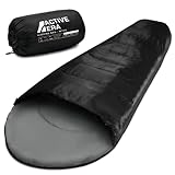 Active Era™ 150 Premium Mumienschlafsack, leicht - Schlafsack für Outdoor Camping im Sommer oder Indoor