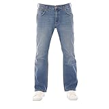 Wrangler Herren Jeans Bootcut Jacksville Hose Blau Jeanshose Männer Baumwolle Denim Stretch Blue w36, Farbe: Vintage Worn, Größe: 36W / 34L