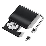 YUMIN USB 3.0 DVD-RW Externes Optisches Laufwerk Slim CD ROM Disk Reader DVD RW Brenner CD Writer für Desktop PC Laptop (Schwarz)