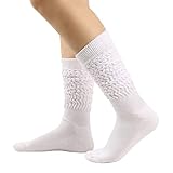 Damen Lange Socken Haufen Haufen Socken Oberschenkel Hohe Socken Overknee Socken Festival Kinder Jungen Strümpfe (White, One Size)