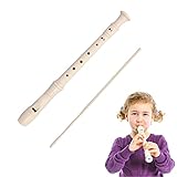 Flöte, Blockflöte, Soprano Recorder, Sopranblockflöte, 8 Loch Sopran Blockflöte mit Putzstock, Abnehmbarer Recorder Musikinstrument aus Kunststoff mit Hoher Tonlage für Kinder Anfänger, 1 Pack