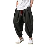 Celucke Herren Haremshose Mode,Männer Aladinhose Pluderhose Yoga Goa Hosen Sarouel Baggy Freizeithose