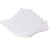 Kleidung für Sport für Damen Damen Sport Herren Socken Atmungsaktiv 5 Paar Socken Kurze Halbsocken, weiß, One size