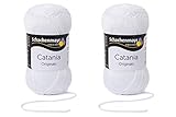 Schachenmayr since 1822 9801210-T0106 Catania Handstrickgarn, Baumwolle, Weiß, 50g, 2 Stück