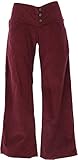 GURU SHOP Cordhose mit Leicht Ausgestelltem Bein, Weinrot, Baumwolle, Size:L (40), Pluderhosen & Aladinhosen Alternative Bekleidung