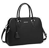 David Jones - Damen Handtasche Henkeltasche - Tote Shopper PU Leder Schultertasche - Multi Pocket Viele Fächer Zip Umhängetasche - Frau Elegante Tasche - Mode City Arbeit Satchel - Schwarz