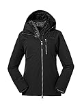 Schöffel Damen 3in1 Jacket Krakau L, wind- und wasserdichte Winterjacke aus 4-Wege Stretch mit abnehmbarer Kapuze, mit separat verwendbarer Steppjacke,40,Schwarz